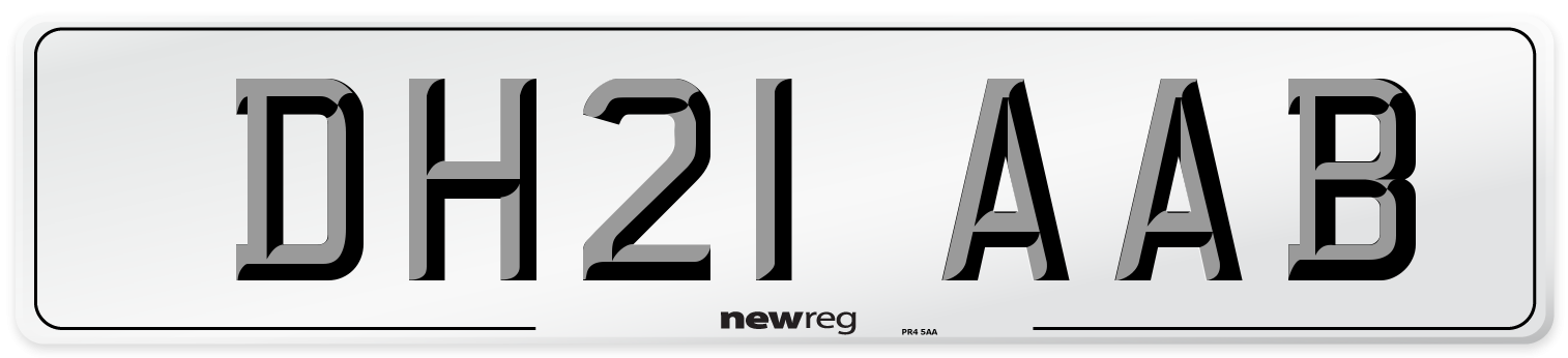 DH21 AAB Number Plate from New Reg